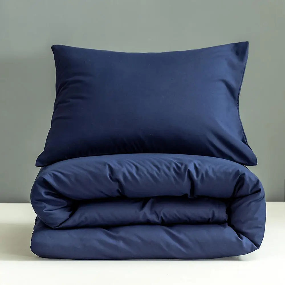 Housse De Couette Bleue Nuit-zoom