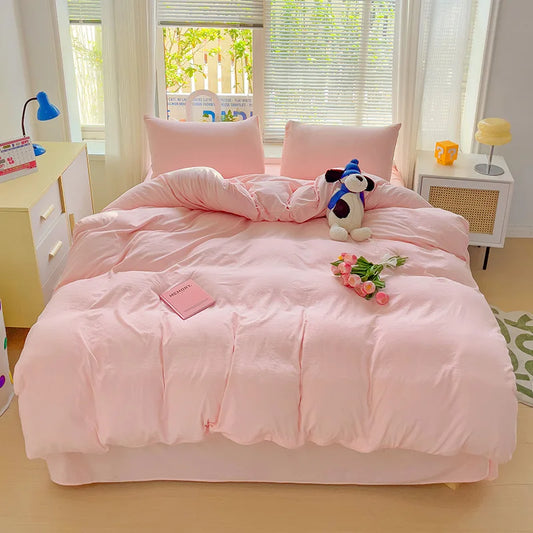 Housse De Couette Rose Unie 