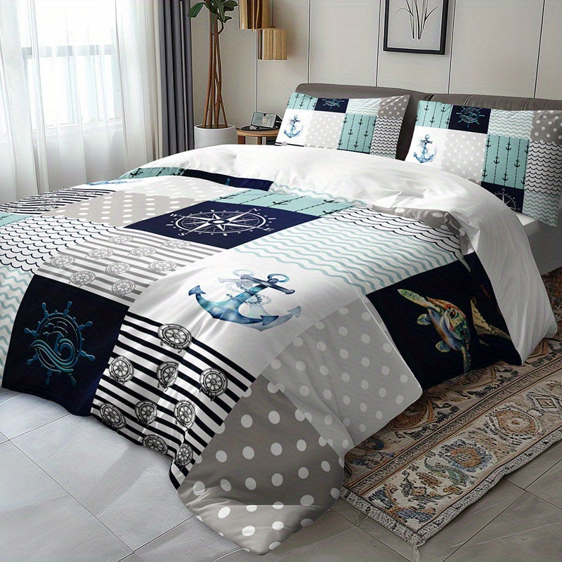 Housse De Couette sur la mer et Patchwork Marin