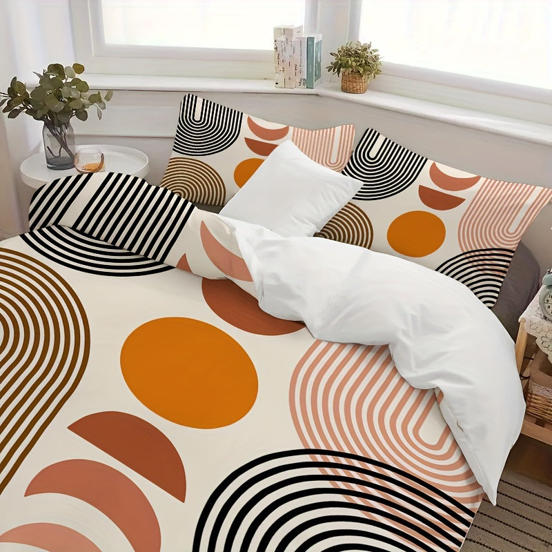 Linge de lit Aux Motifs Soleils Couleur  Terracotta
